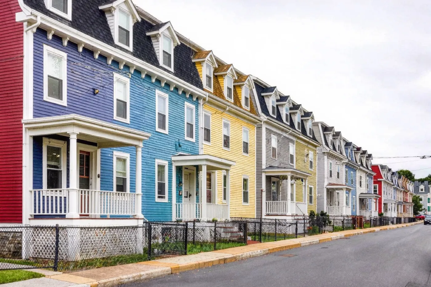 A residential street in Pawtucket, RI