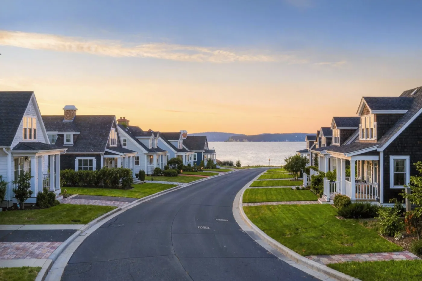 A residential street in Warwick, RI